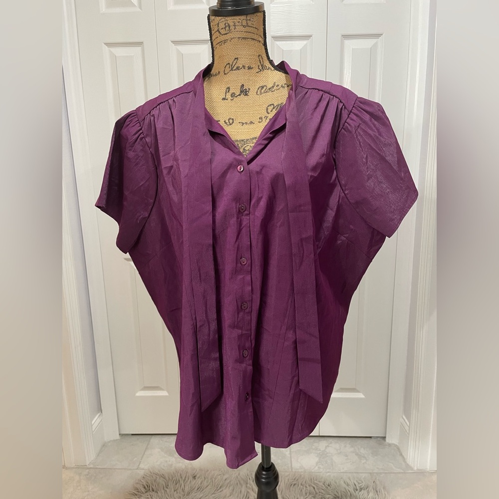 Torrid Retro Chic Deep Purple Top